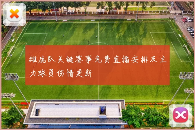 雄鹿队关键赛事免费直播安排及主力球员伤情更新